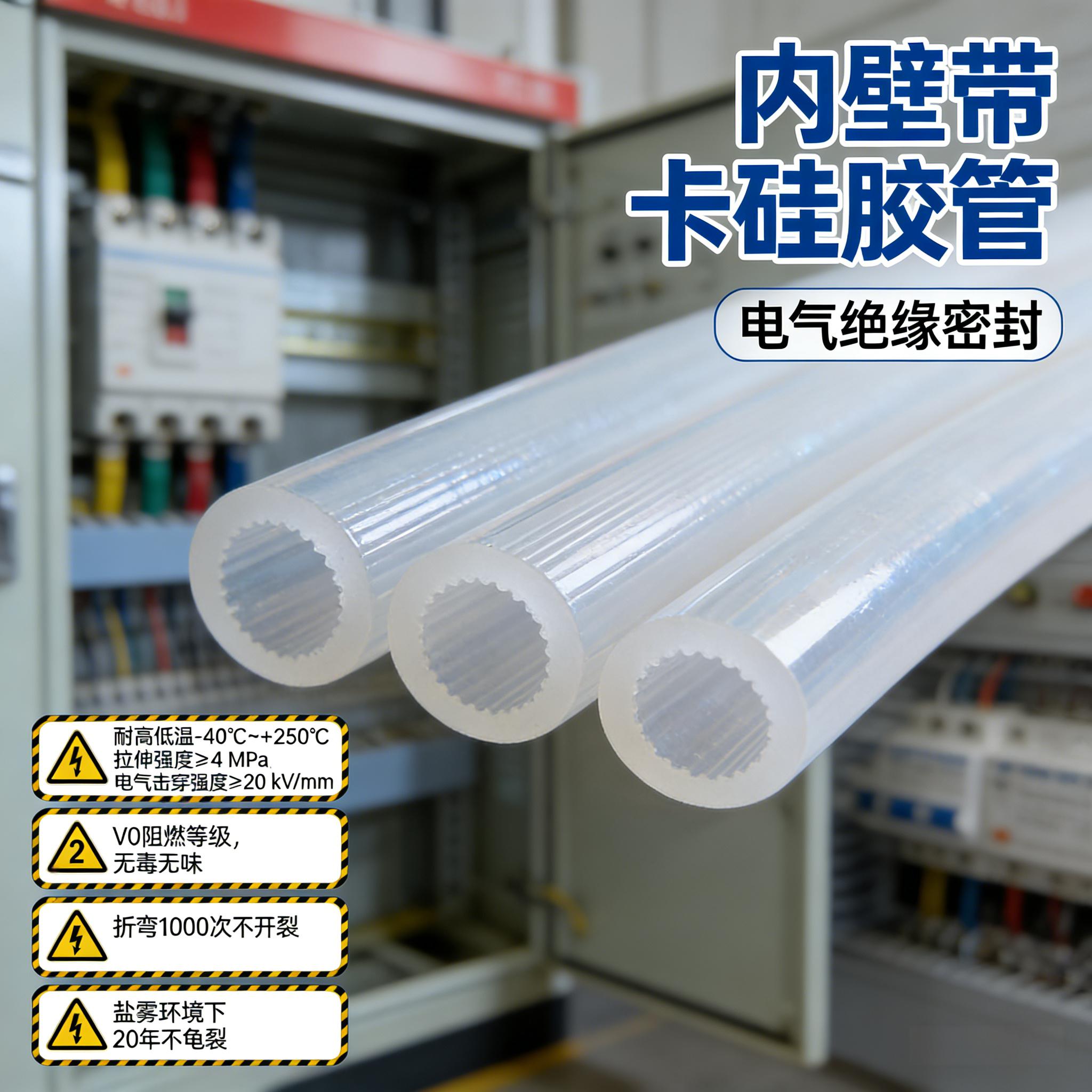 內(nèi)壁帶卡硅膠管