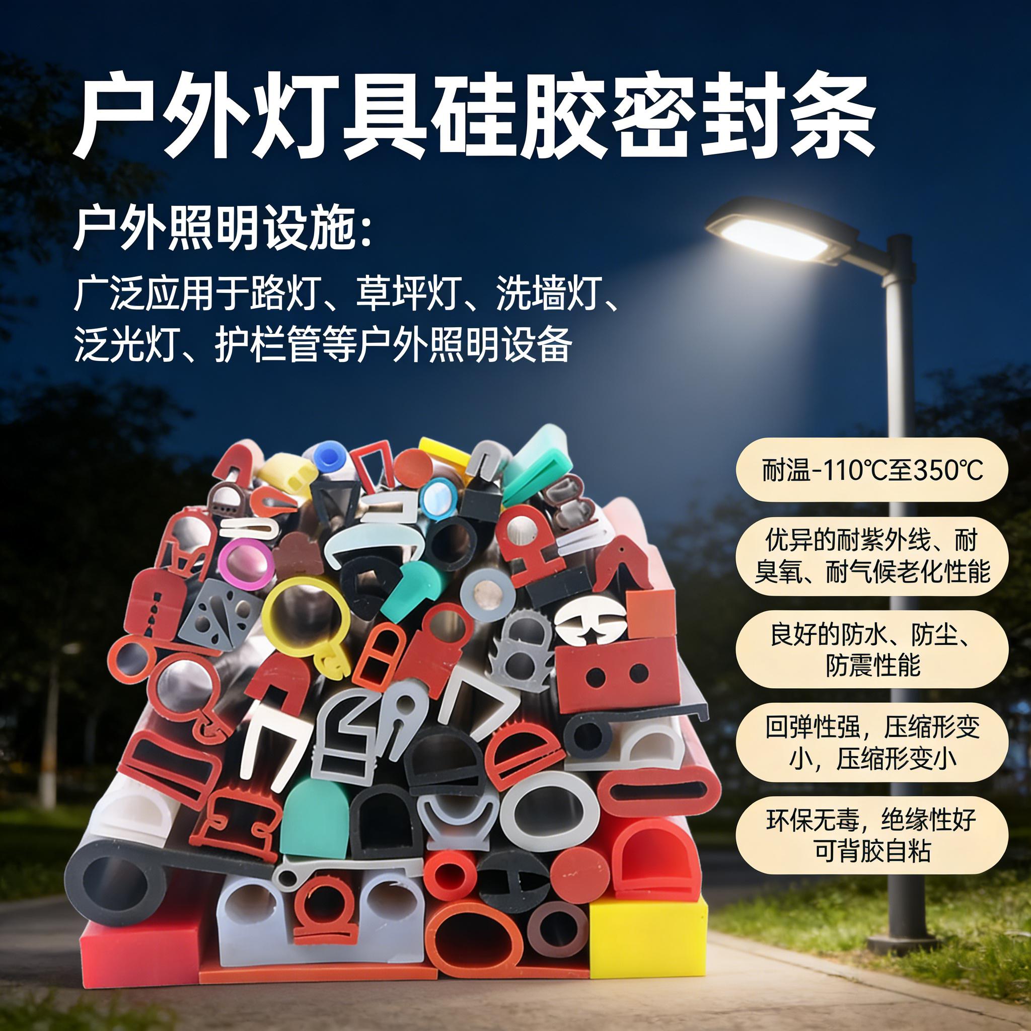 戶外燈具硅膠密封條